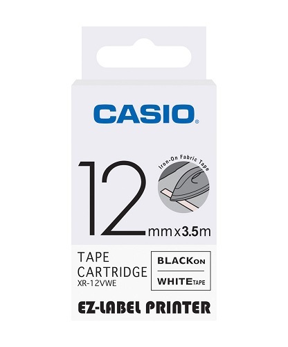 12mm Black on White Casio Tape(CG54)