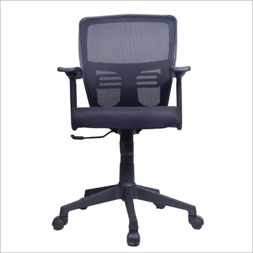Black Revolving Mesh Chair