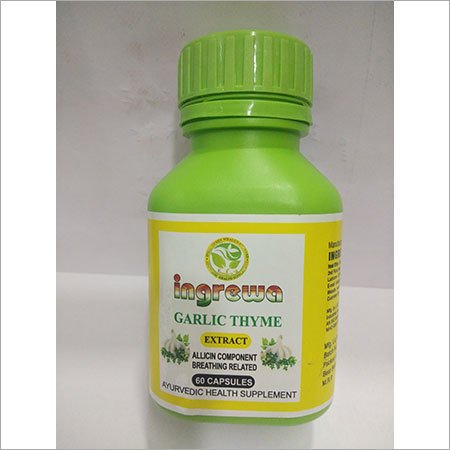Garlic Thyme Capsules - Gelatin Capsule Size 00 Green 60 Count | Boosts Immunity Natural Remedy High Potency