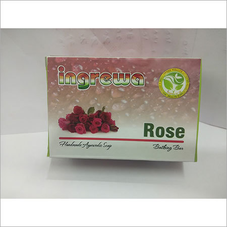 Rose - Natural Oils 10x5x2 cm, Rectangular Box | Handmade Ayurvedic Soap, Rose Fragrance, Gentle Cleansing