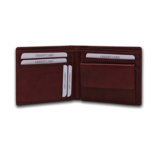 Men Leather Bi-Fold Anti-Theft Wallet