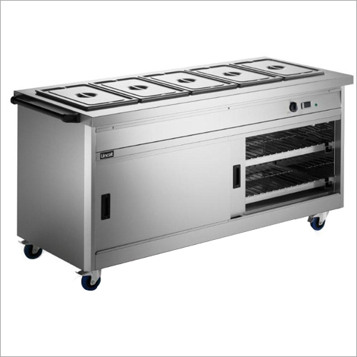 Hot Bain Marie - Stainless Steel 2-3 Feet Height Gas Powered | Durable Food Safe Design Smooth Edges Rust Resistant Body Easy Mobility with Caster Wheels