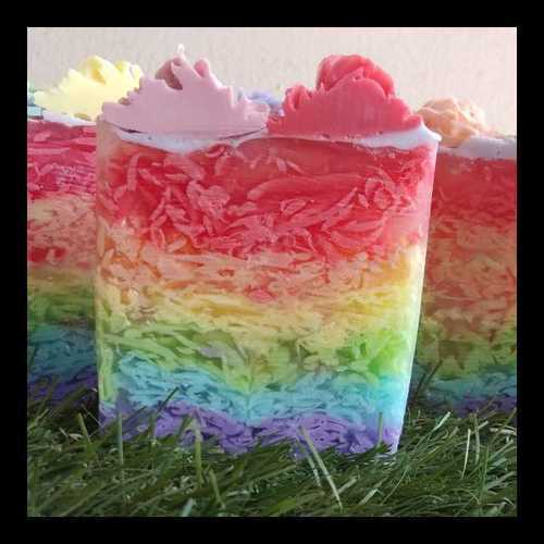 Rainbow handmade soap