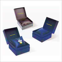 Cardboard Jewelry Box - Velvet Lining, Light Weight, Magnetic Closure | Square, Round, Heart Shapes In Blue