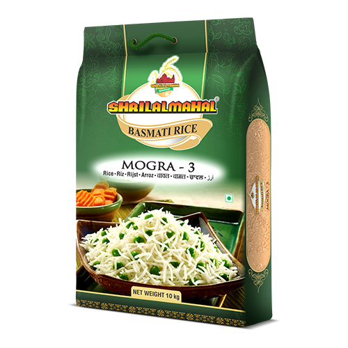 White 10Kg Mogra-3 Basmati Rice