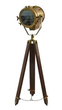 Metal Floor Spotlight With Antique Tripod