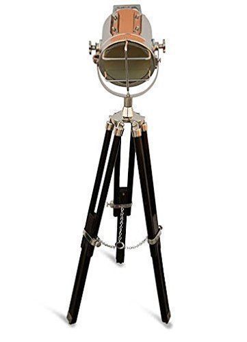 Spotlight Marine Wooden Tripod Floor Light Power Source: Electric