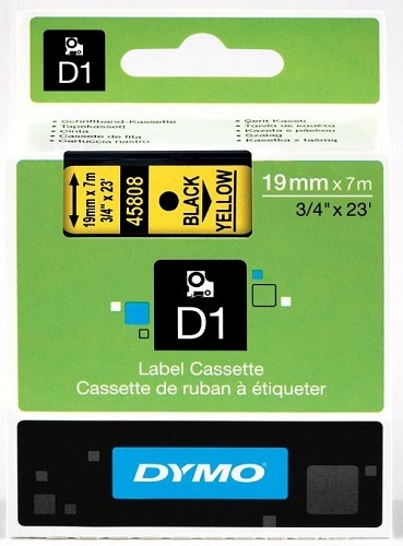 Dymo Original Black on Yellow Tape (S0720880/45808)