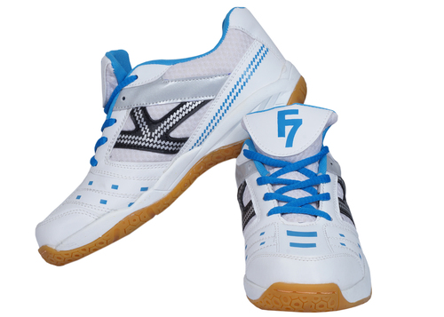 Badminton Shoe - PU Upper, Rubber Outsole, PVC Insole, Multi Colour, Unisex Sizes 2-11 | Lightweight Design with Good Cushioning, Traction & Grip