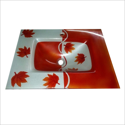 Digital Printed Glass Wash Basin