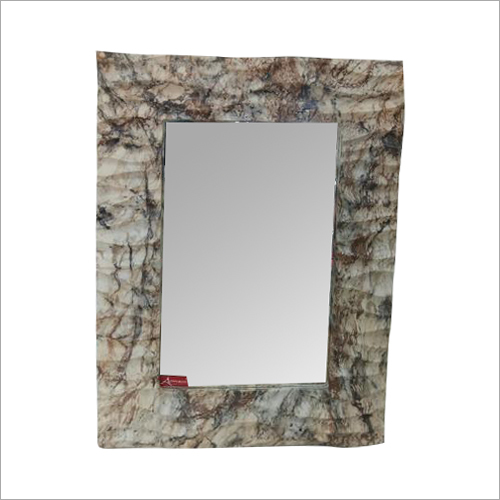 Bathroom Decorative Mirror - Wood Frame, 12x16 Inches, Beige | Elegant Design, Durable Frame, Clear Reflection, Wall-Mounted