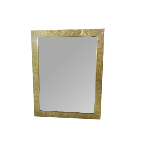 PVC Frame Bathroom Mirror - PVC Frame, Varied Sizes, Gold | Durable Frame, Clear Reflection, Moisture Resistant, Wall Mount
