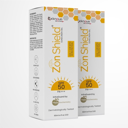 Zon Shield Sun Screen Gel Recommended For: All Age Group ( Above 18 )