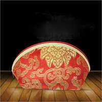 Jewelry Pouch - Fabric, Semi-circle Shape | Multifunctional, Portable Handle, Fits Bangles, Bracelets, Chains, Rings, Ideal For Gifts