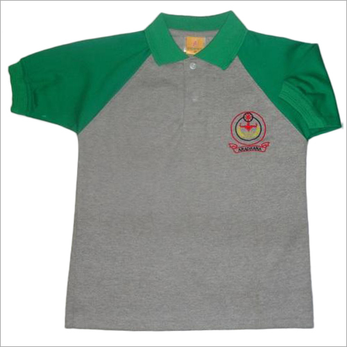 Green & Grey Boys Casual School T-Shirts