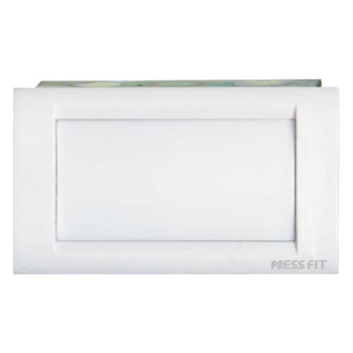 Pressfit Nawab Foot Lights - Plastic Material, 3 Module & 4 Module Sizes, White Color | Long Life, Zero Maintenance, Low Power Consumption, Beautiful Ambiance
