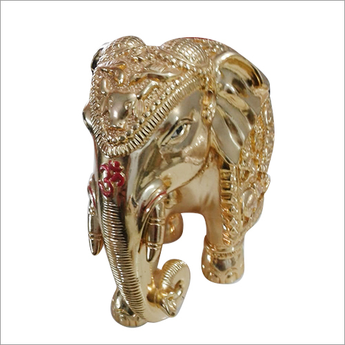 Gold Plated Elephant Statue Statue