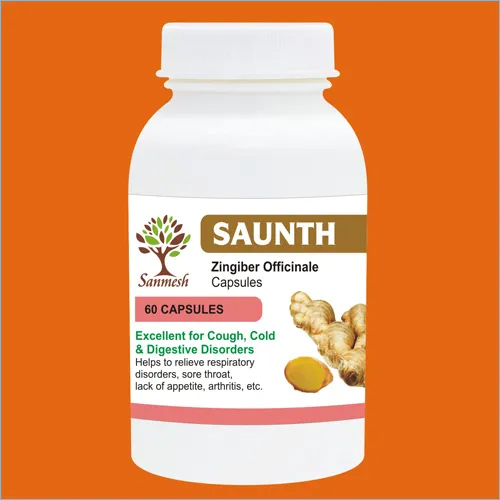 Zingiber Officinale /Sounth Capsules Age Group: For Adults