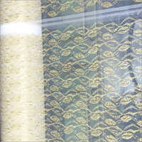 Printed Net Fabric - 58 Inches Width, 100 Gsm Light Green Color , High-quality Polyester Material With Ready Finish