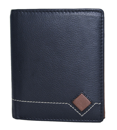 Black/Brown Black & Brown Men'S Leather Wallet