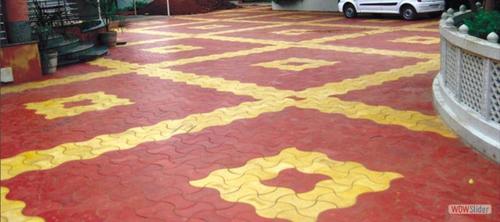 Orange Interlocking Construction Pavers