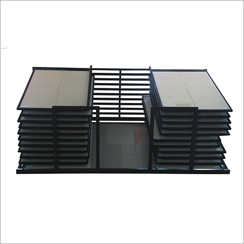 Tiles Display Rack - Metal, 5x2 Feet, Brown/Black | Free Standing/Walled, Robust & Unbreakable Design, Pre-Assembled, Tested Quality