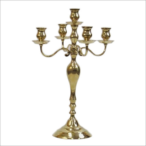 Brass Candle Stand - Polished Finish, Handmade Craftsmanship, Modern Arts Design | Ideal for Home Decoration, Birthday Gift, Business Gift