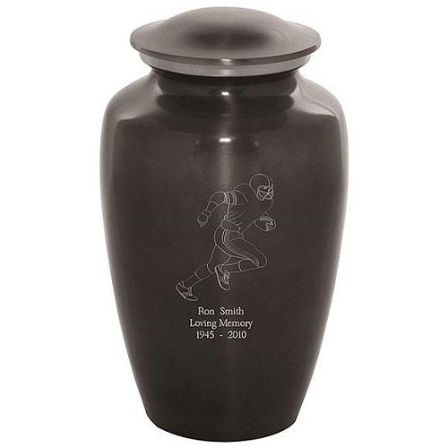 Custom Engraved Rugby Cremation Urn