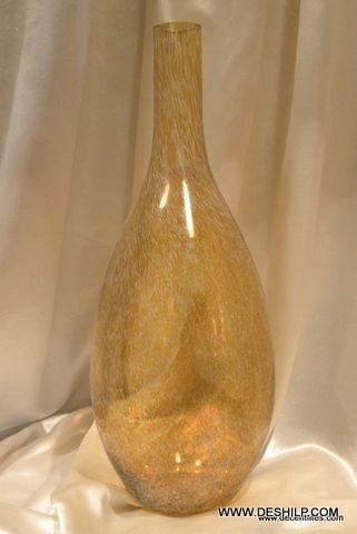 YELLOW COLOR GLASS FLOWER VASE