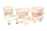 Plastic Bathroom set - 8 pcs - "Bath Queen Printed"