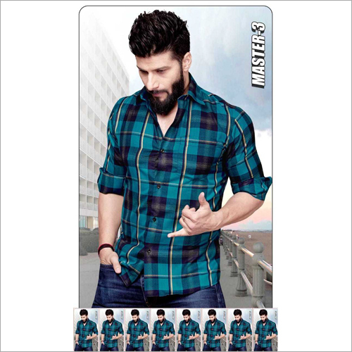 Washable Men Casual Wear Check Shirt Fabric