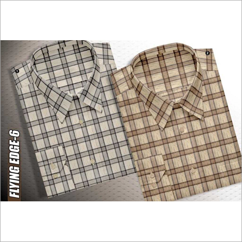Washable Men'S Cotton Check Shirt Fabric