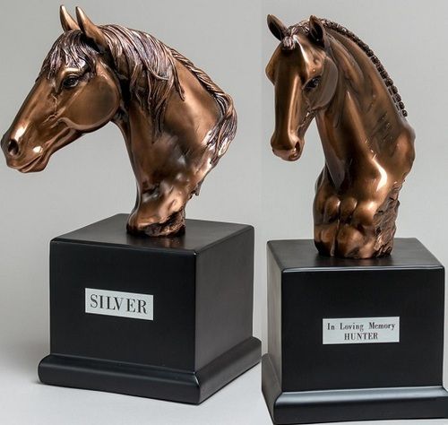 Bronze Horse Head Keepsake Urn