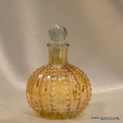 Antique Yellow Color Glass Perfume Bottle Glass Thickness: 1-5 Millimeter (Mm)