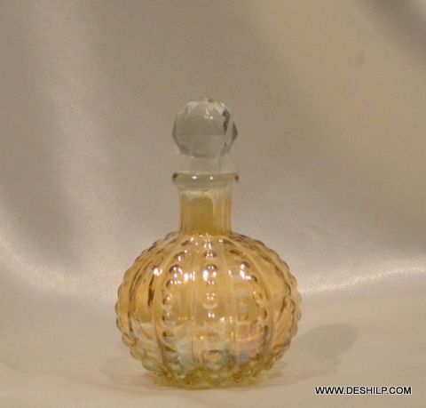 Polished Mini Perfume Bottle With Yellow Color