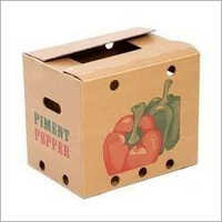 Vegetable Corrugated Box - Corrugated Cardboard, Variable Sizes, Brown | Biodegradable, Moisture Protected, Waterproof, Lightweight, Customizable Surface Finish
