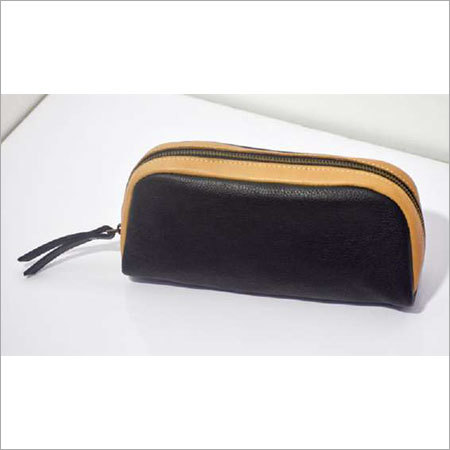 Contrast Leather Small Pouch