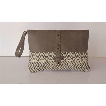 Brown Stylish Cotton Rug Wristlet With