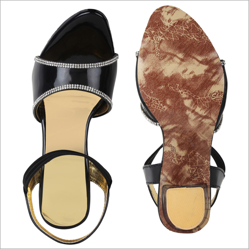 Fancy Ladies Designer Black Heel Sandals