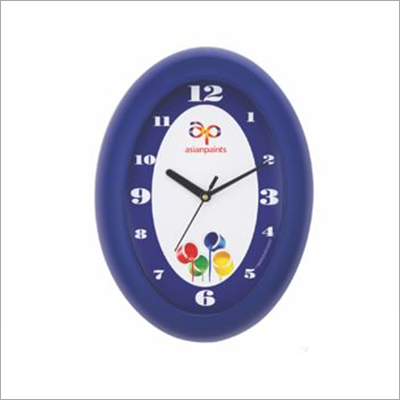 Wall Clock - Plastic, Round, Blue | Modern Design, Vivid Pattern, Smooth Finish, Ideal for Home, Office, Shop & Workshop, Gift-Ready Packaging