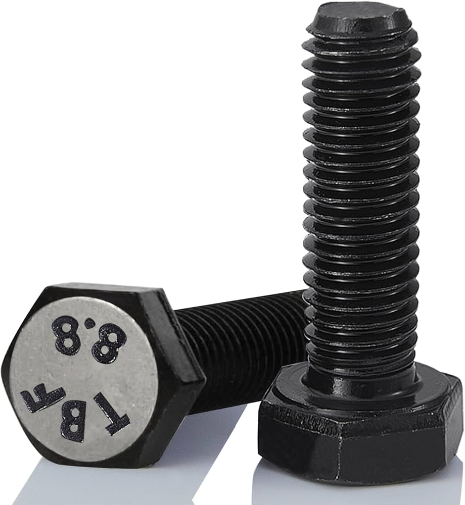 High Tensile Grade 8.8 Hex Bolt - Color: Black