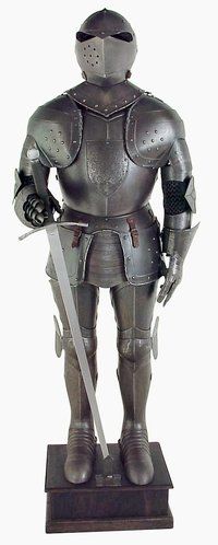 Black Knight Suit of Armor Full Size Aged Antiqued Finish Armor