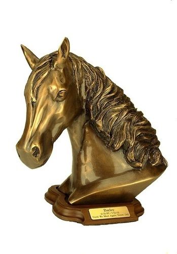 Gold Horse with Base Keepsake Urn