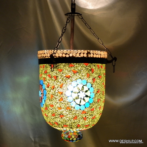 Glass multicolor Mosaic Handmade Glass Wall Hanging