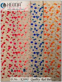 Mirror Embroidery Fabric - Cotton, 44 Inch Width | Bright Shine, Soft Texture, Various Prints Available