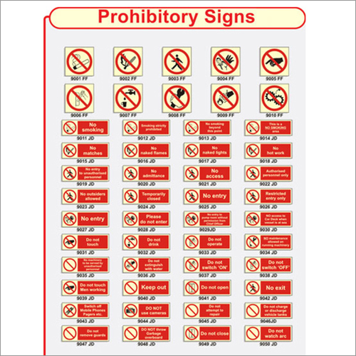 Prohibitory Signages