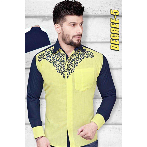 Washable Men'S Full Sleeves Printed Shirt Fabric