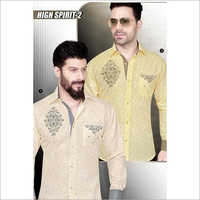Washable Men's Linen Printed Shirt Fabric