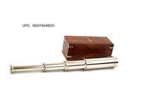 15 Handheld Brass Telescope with Leather Case - Nautical Collector