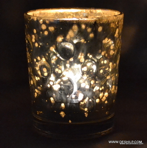 Twilight Small T Light Candle Holder - Finishing: Silver